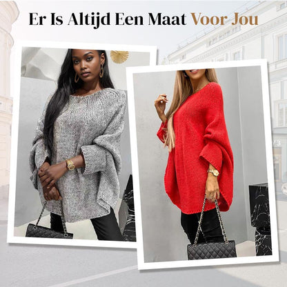 ⚡49% korting⚡Elegante gebreide capetrui voor dames