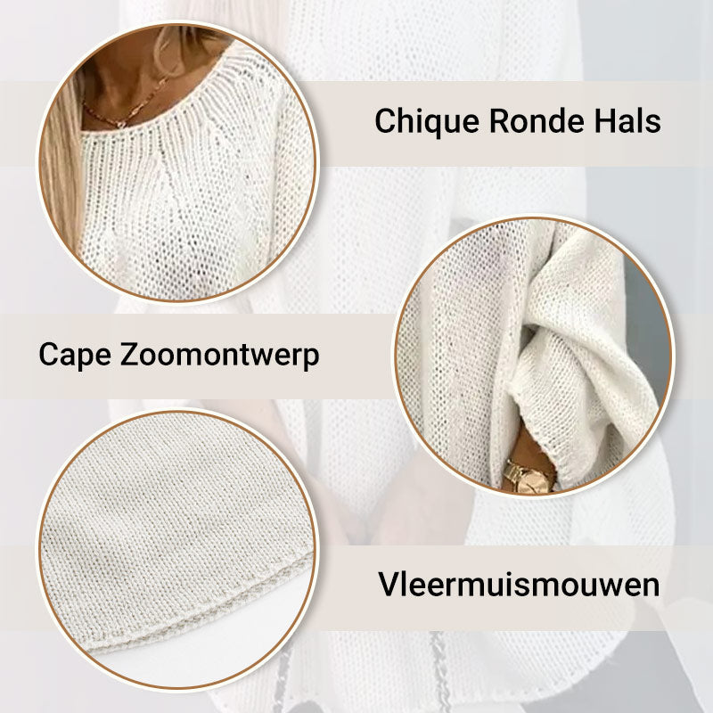 ⚡49% korting⚡Elegante gebreide capetrui voor dames