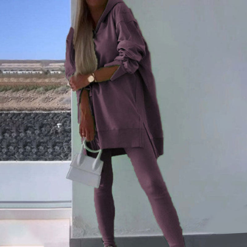 ✨2024 Új termékek💖Kapucnis pulóver és Jogger Leggings 2 darabos szett