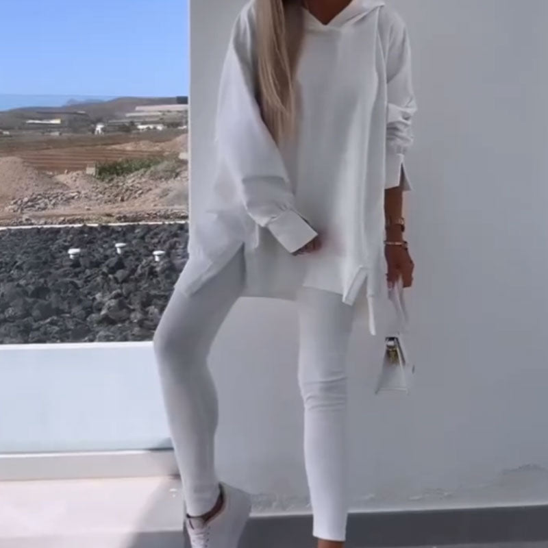 ✨2024 Új termékek💖Kapucnis pulóver és Jogger Leggings 2 darabos szett