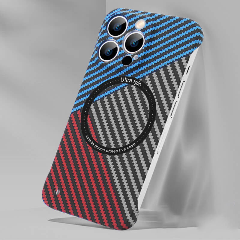 Mágneses vezeték nélküli töltés Carbon Fiber Phone Case