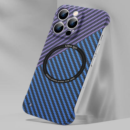 Mágneses vezeték nélküli töltés Carbon Fiber Phone Case