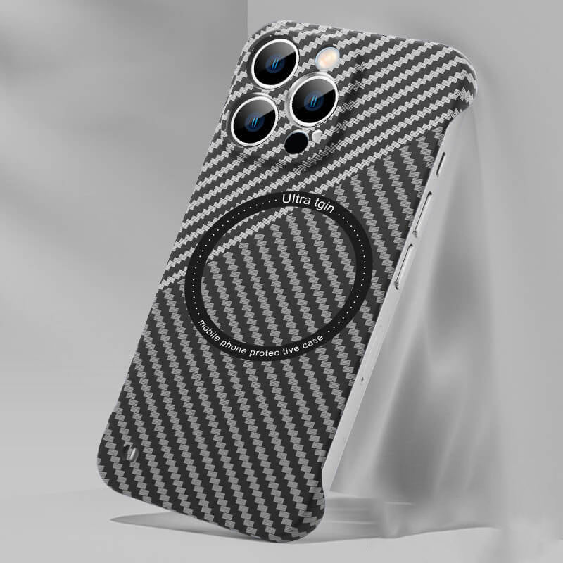 Mágneses vezeték nélküli töltés Carbon Fiber Phone Case