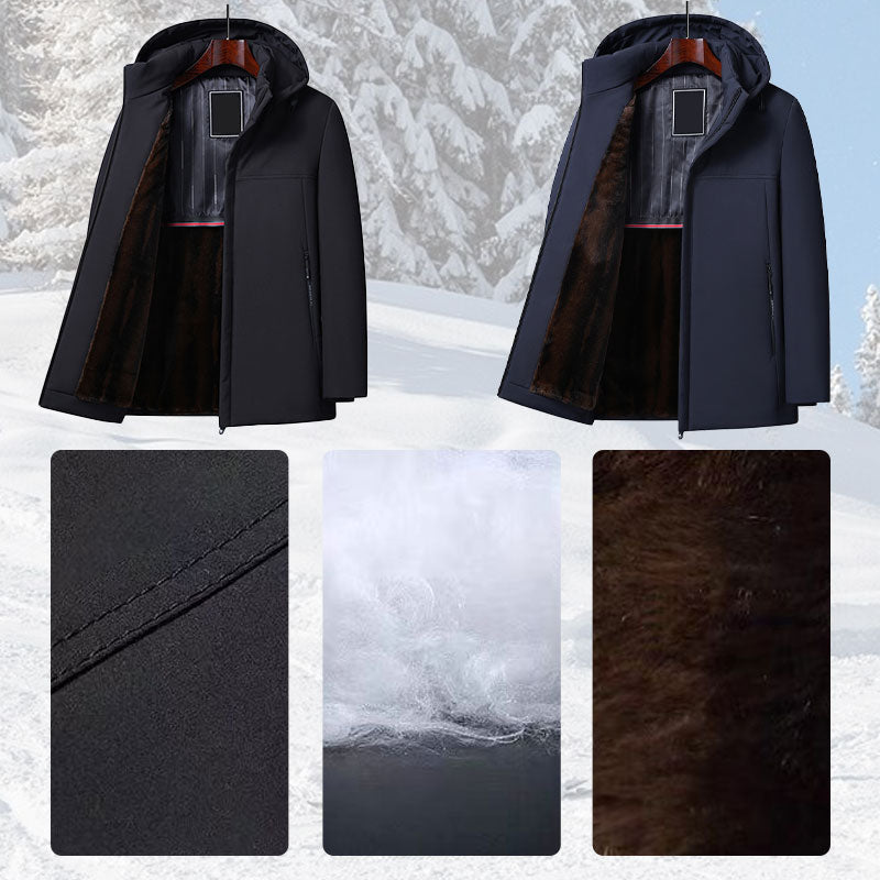 ❄️Téli Special❄️Men's Thermal vastag kapucnis parka kabát